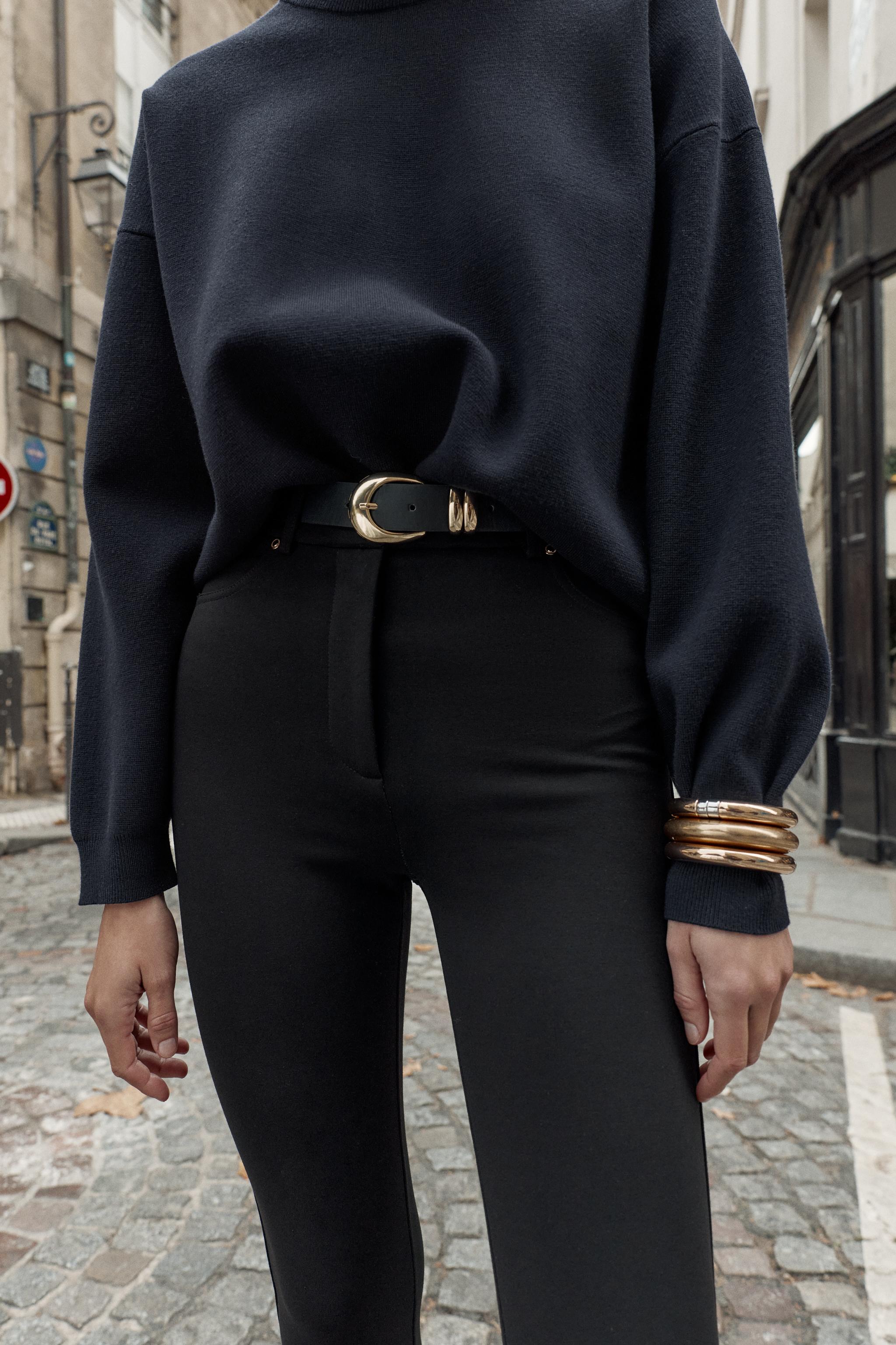 MID-RISE BELTED JEGGINGS